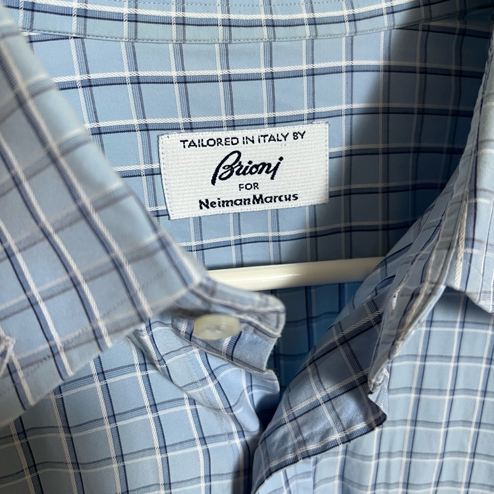 Brioni Italian Dress Shirt - Blue size L